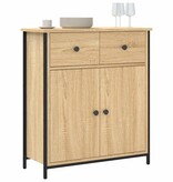 VidaXL Dressoir 70x30x80 cm bewerkt hout sonoma eikenkleurig