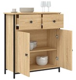 VidaXL Dressoir 70x30x80 cm bewerkt hout sonoma eikenkleurig