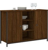 VidaXL Dressoir 100x35x70 cm bewerkt hout bruin eikenkleur