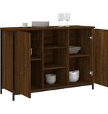 VidaXL Dressoir 100x35x70 cm bewerkt hout bruin eikenkleur