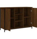 VidaXL Dressoir 100x35x70 cm bewerkt hout bruin eikenkleur