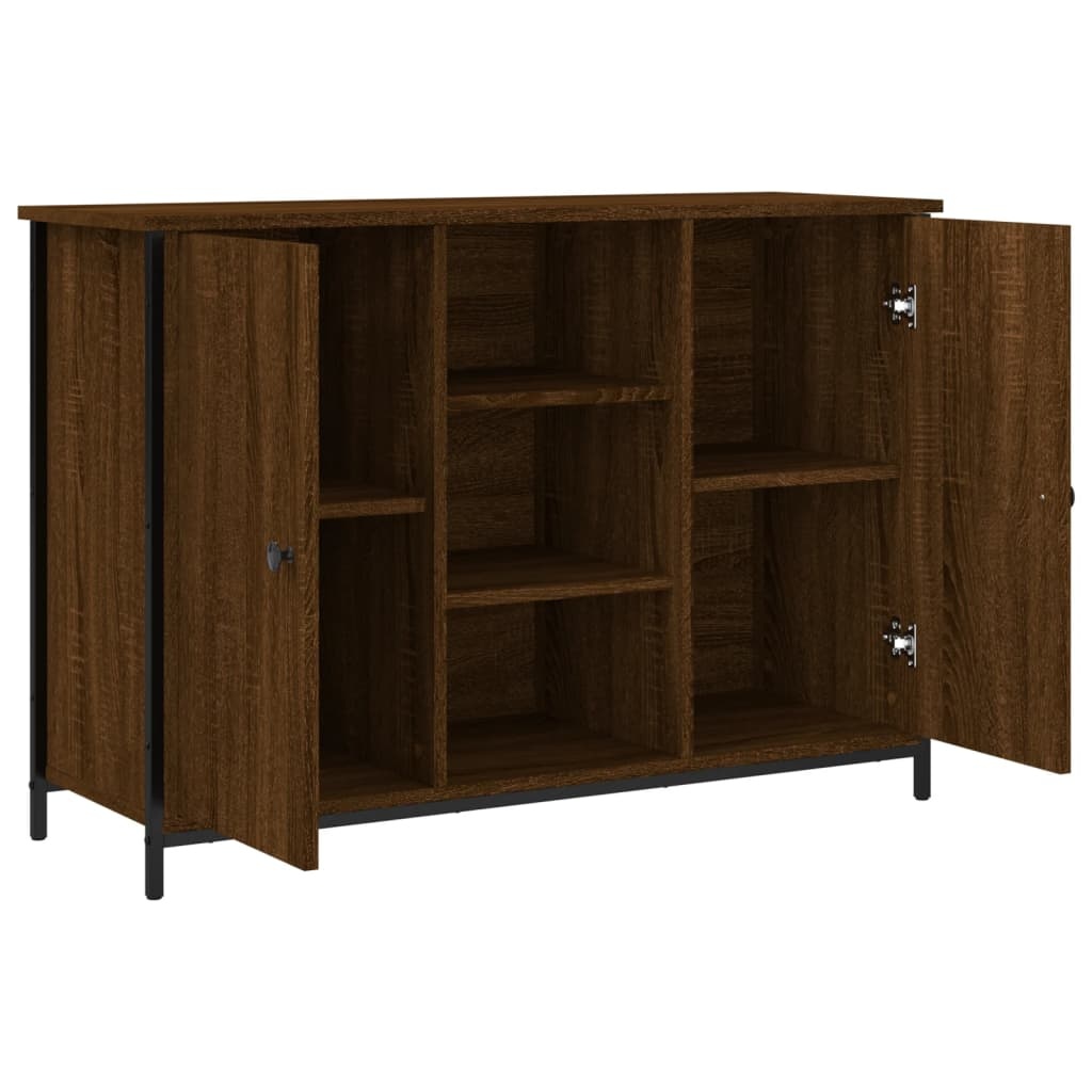 VidaXL Dressoir 100x35x70 cm bewerkt hout bruin eikenkleur
