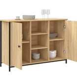 VidaXL Dressoir 100x35x70 cm bewerkt hout sonoma eikenkleurig
