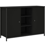 VidaXL Dressoir 100x35x70 cm bewerkt hout zwart