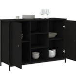 VidaXL Dressoir 100x35x70 cm bewerkt hout zwart
