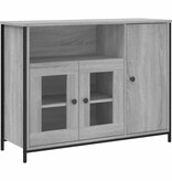 VidaXL Dressoir 100x35x75 cm bewerkt hout grijs sonoma