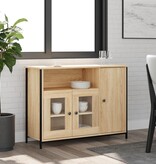 VidaXL Dressoir 100x35x75 cm bewerkt hout sonoma eikenkleurig
