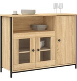 VidaXL Dressoir 100x35x75 cm bewerkt hout sonoma eikenkleurig