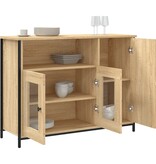 VidaXL Dressoir 100x35x75 cm bewerkt hout sonoma eikenkleurig