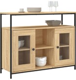 VidaXL Dressoir 100x35x80 cm bewerkt hout sonoma eikenkleurig
