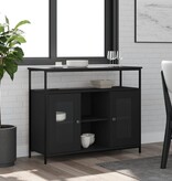 VidaXL Dressoir 100x35x80 cm bewerkt hout zwart