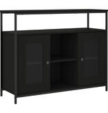 VidaXL Dressoir 100x35x80 cm bewerkt hout zwart