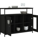 VidaXL Dressoir 100x35x80 cm bewerkt hout zwart