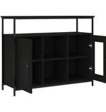 VidaXL Dressoir 100x35x80 cm bewerkt hout zwart