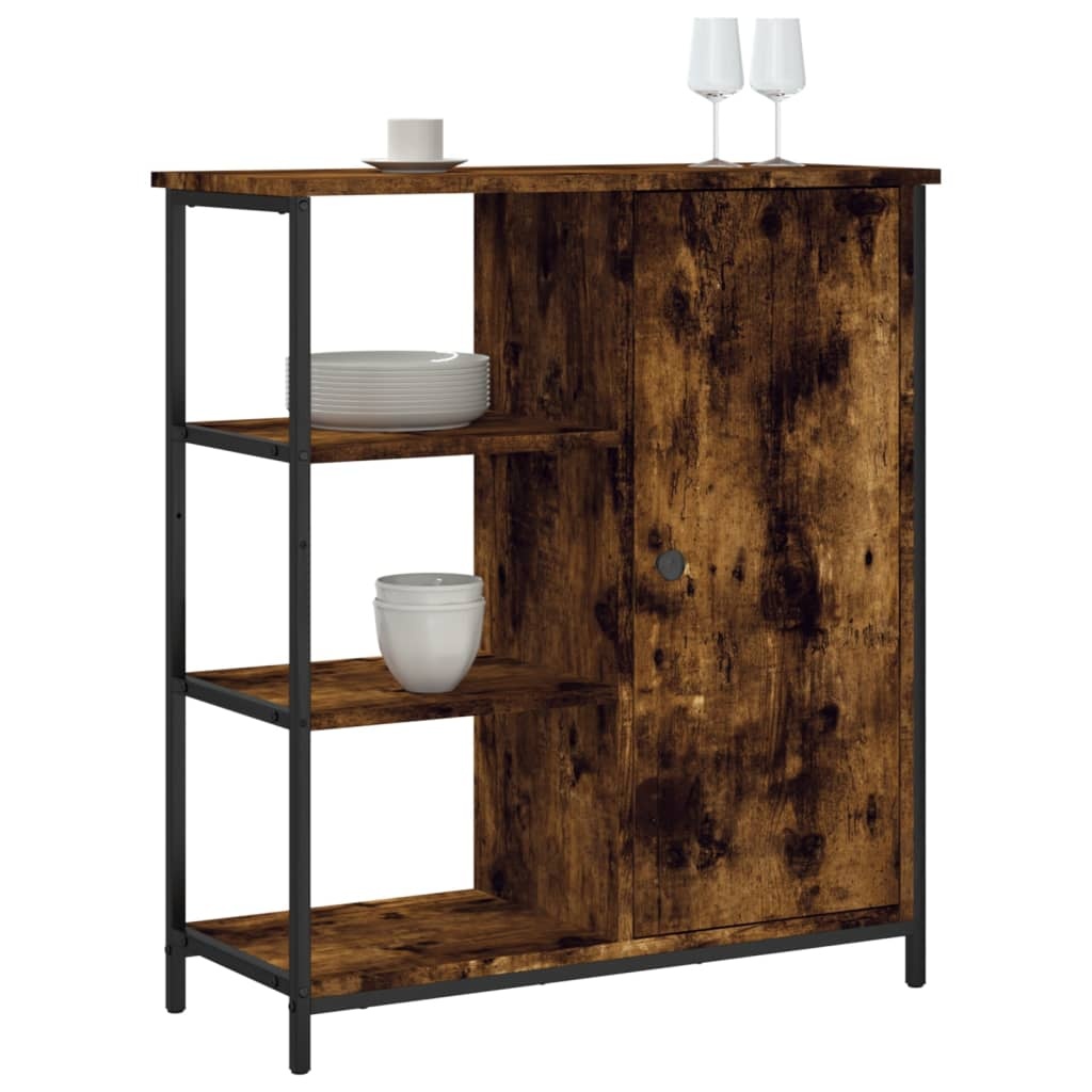 VidaXL Dressoir 70x30x80 cm bewerkt hout gerookt eikenkleurig