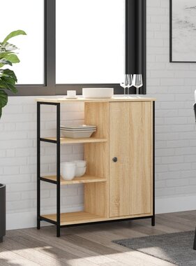 VidaXL Dressoir 70x30x80 cm bewerkt hout sonoma eikenkleurig