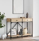 VidaXL Wandtafel 100x39x78,5 cm bewerkt hout sonoma eikenkleurig