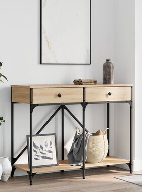 VidaXL Wandtafel 100x39x78,5 cm bewerkt hout sonoma eikenkleurig