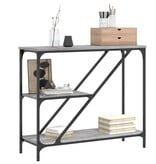 VidaXL Wandtafel 88,5x30x75 cm bewerkt hout grijs sonoma eikenkleurig