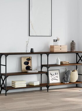 VidaXL Wandtafel 180x29x76,5 cm bewerkt hout bruin eikenkleur