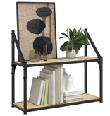 VidaXL Wandrek 2-laags 60x21x51 cm bewerkt hout sonoma eikenkleurig