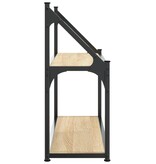 VidaXL Wandrek 2-laags 60x21x51 cm bewerkt hout sonoma eikenkleurig