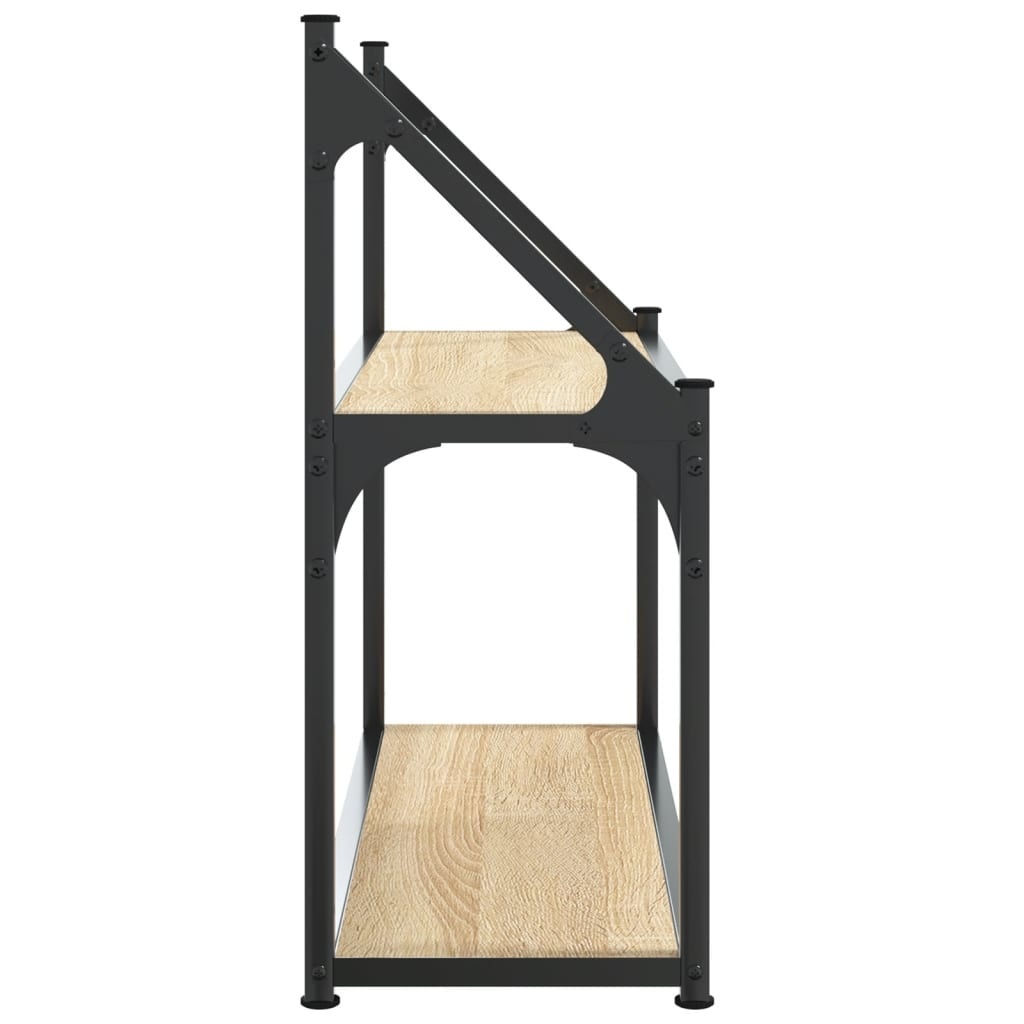 VidaXL Wandrek 2-laags 60x21x51 cm bewerkt hout sonoma eikenkleurig