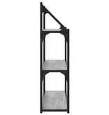 VidaXL Wandrek 3-laags 80x21x78,5 cm bewerkt hout grijs sonoma