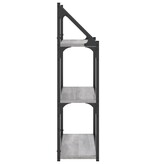 VidaXL Wandrek 3-laags 60x21x78,5 cm bewerkt hout grijs sonoma