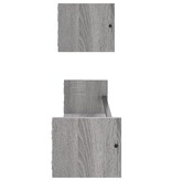 VidaXL Wandschappen met stangen 2 st 80x16x14 cm grijs sonoma