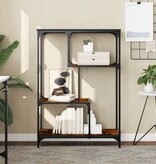 VidaXL Boekenrek 81x36x115 cm bewerkt hout en staal gerookt eikenkleur