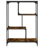 VidaXL Boekenrek 81x36x115 cm bewerkt hout en staal gerookt eikenkleur