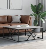 VidaXL Salontafel 100x100x40 cm bewerkt hout grijs sonoma eikenkleurig