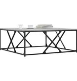 VidaXL Salontafel 100x100x40 cm bewerkt hout grijs sonoma eikenkleurig