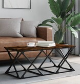 VidaXL Salontafel 100x49x40 cm bewerkt hout gerookt eikenkleurig