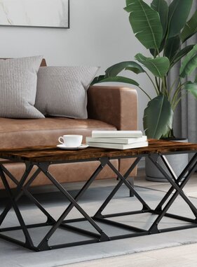 VidaXL Salontafel 100x49x40 cm bewerkt hout gerookt eikenkleurig