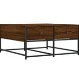 VidaXL Salontafel 80x80x40 cm bewerkt hout bruin eikenkleur