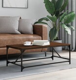 VidaXL Salontafel 100x50x35 cm bewerkt hout bruin eikenkleur