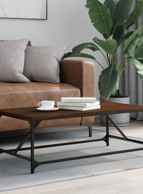 VidaXL Salontafel 100x50x35 cm bewerkt hout bruin eikenkleur