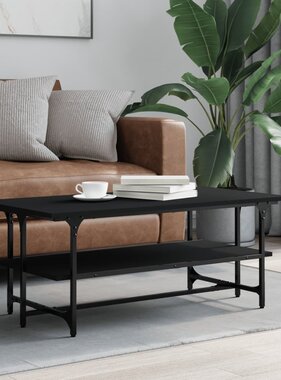 VidaXL Salontafel 100x50x40 cm bewerkt hout zwart eikenkleurig