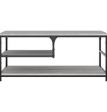 VidaXL Salontafel 90x49x40 cm bewerkt hout grijs sonoma eikenkleurig