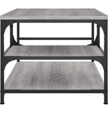 VidaXL Salontafel 90x49x40 cm bewerkt hout grijs sonoma eikenkleurig