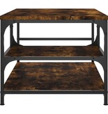 VidaXL Salontafel 90x49x40 cm bewerkt hout gerookt eikenkleurig