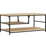 VidaXL Salontafel 90x49x40 cm bewerkt hout sonoma eikenkleurig