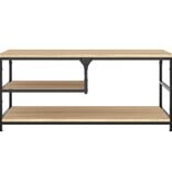 VidaXL Salontafel 90x49x40 cm bewerkt hout sonoma eikenkleurig