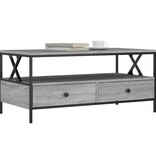 VidaXL Salontafel 100x51x45 cm bewerkt hout grijs sonoma eiken