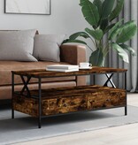 VidaXL Salontafel 100x51x45 cm bewerkt hout gerookt eikenkleurig