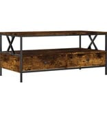 VidaXL Salontafel 100x51x45 cm bewerkt hout gerookt eikenkleurig