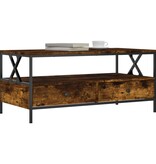 VidaXL Salontafel 100x51x45 cm bewerkt hout gerookt eikenkleurig