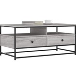 VidaXL Salontafel 100x51x45 cm bewerkt hout grijs sonoma